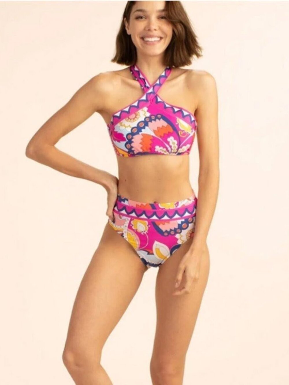 Trina Turk Sevilla Swim bikini bottom high waist- size M (EUC)